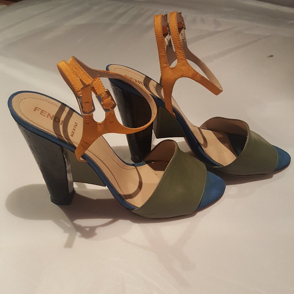 Authentic Fendi Color Block Sandals - image 4